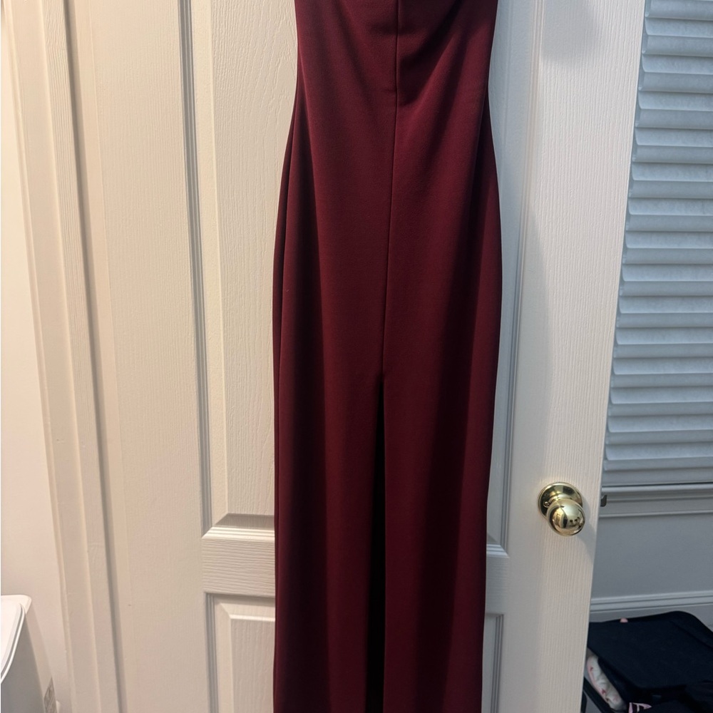Solace London Deep Burgundy Dress